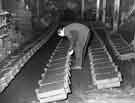 Clamping up the moulds, Enterprise Foundry, No.10 Wilson Place, Heeley