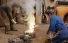 Casting an ingot, Workshop 6 Training Centre