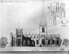 View: s41153 Plans for Sheffield Cathedral, Church Street by Ansell and Bailey, architects