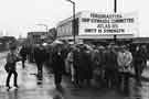 Employees of Sheffield Forgemasters commence a march from Carlisle Street, Burngreave