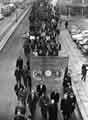 View: s41173 Miners Strike 1972: Miners protest march along Charter Row