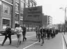 Davy United Engineers protest march along West Street Davy United Engineers protest march along West Street