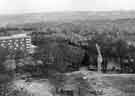 View from Sorby Hall across Brincliffe and Nether Edge showing St. Augustine's C. of E. Church, Brocco Bank (right)