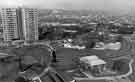 View overlooking the City from the Norfolk Park Estate showing part of the Norfolk Park Flats (left) and the Royal Hallamshire Hospital and University Arts Tower (centre background)