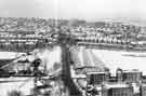 View of Crookesmoor from the University Arts Tower showing Winter Street Hospital (bottom right), The Ponderosa (centre right) and Crookes Valley Road (centre)