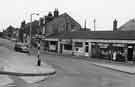 Cross Street and Market Square, Woodhouse showing Peggie's, ladies hairdressers and W.Dickinson, newsagents ( No.7-9 Market Square)