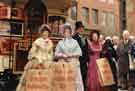 View: s42081 Horse tram No.15, Sheffield's first tram, seen here on Church Street with ladies in Victorian costume