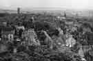 View towards towards the city from the Hallam Tower Hotel showing Fulwood Road (right) and the University Arts Tower (left)