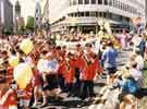 Parade on High Street during the Euro 96 football tournament