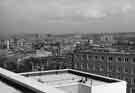 View across the city from Weston Park Hospital showing (back left and centre) Hyde Park and Park Hill flats, (back right) Norfolk Park flats and (near right) Charles Clifford Dental Hospital 