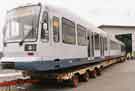 Supertram being transported from Dusseldorf to Sheffield