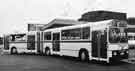 Leyland articulated bus or Bendibus approaching Ponds Forge bus station on Harmer Lane