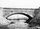 Ewden Valley waterworks under construction showing the bridge over the outlet weir c.1920