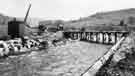 Ewden Valley waterworks under construction showing the Broomhead tailbay c.1920