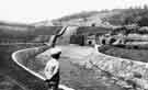 Ewden Valley waterworks under construction showing the overflow tunnel and tailbay and the Broomhead embankment (left) c.1920