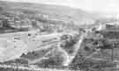 Ewden Valley waterworks under construction showing the railtrack as seen from the quarry c.1920