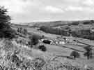 View across the Rivelin Valley from Woodbank Road looking south east showing Rails House, King Edward VII Hospital and Crosspool