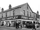 Fred Hartley and Sons Ltd., motor accessories dealers, No.38 Middlewood Road, Hillsborough at junction with Proctor Place (right)