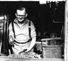 George Watts, hand forging canoe knives for Canadian eskimoes George Watts, hand forging canoe knives for Canadian eskimoes