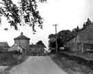 Sheephill Road, Ringinglow showing (left) the Ringinglow Round House and (centre) Norfolk Arms public house, Ringinglow Road c.1950's