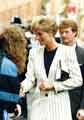 View: s43168 Diana, Princess of Wales meeting crowds outside the Cutler's Hall, Church Street