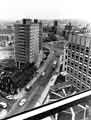 View of Netherthorpe Flats and Brook Hill roundabout showing (centre) Bolsover Street