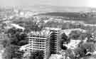 View of City Centre from Norfolk Park Flats (under construction) showing (bottom left) Queen's Tower (centre) Granville College and All Saints RC Secondary School and 