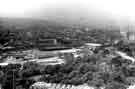 View of City Centre and St. Marys from Norfolk Park Flats showing (foreground right) Queen's Tower and (centre right) Silver Blades ice rink