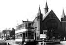 Tram No.221 at junction of Firth Park Road and Stubbin Lane showing (right) Firth Park United Methodist Chapel Tram No.221 at junction of Firth Park Road and Stubbin Lane showing (right) Firth Park United Methodist Chapel
