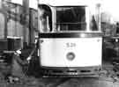 Tram No.536 being broken up at Thomas W. Ward Ltd., Tinsley Tram No.536 being broken up at Thomas W. Ward Ltd., Tinsley