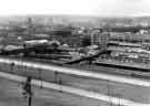 View from Park Hill showing (foreground) Bungay Street and Granville Road and Sheffield Midland railway tation and (middle right) Kennings Ltd., Sheaf Street View from Park Hill showing (foreground) Bungay Street and Granville Road and Sheffield Midland railway tation and (middle right) Kennings Ltd., Sheaf Street