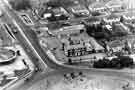 Aerial view of Meadowhead showing (centre) The Norton public house No.337 Meadow Head; (foreground) Norton Lane; (centre right) Hunstone Avenue and (left) Alan Pond's service station and car wash