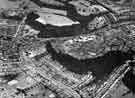 Aerial view of Beauchief and Meadowhead showing (bottom left) Abbey Lane and Abbey Lane Cemetery (top centre) Chesterfield Road and (right) Chancet Wood c.1950