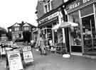 Shops near the bottom of Sandygate Road in Crosspool showing (l.to r.) Truesound Audio and Wards, hardware and pet and garden supplies
