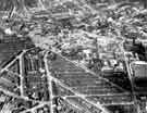 Aerial view of Highfield showing (right) Bramall Lane, St. Mary's Gate and St. Mary's C. of E. Church, (centre) Hill Street and London Road Aerial view of Highfield showing (right) Bramall Lane, St. Mary's Gate and St. Mary's C. of E. Church, (centre) Hill Street and London Road