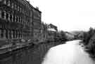 River Don, taken from Ball Street bridge looking upstream. The building on the left is Cornish Place, the former James Dixon's Britannia Works.