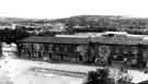 View from the clock tower over the artillery parade ground and stables, Hillsborough Barracks towards Neepsend and Parkwood Springs showing (centre) Penistone Road