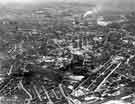 Highfield, Sharrow and St. Marys showing (centre) St. Mary's C. of E. Church; Bramall Lane football ground and the City Centre c.1957