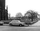 View: s44154 Junction of (left) Countess Road and (right) St. Mary's Road showing (left) St. Mary's Church, Bramall Lane