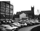 Junction of Broomhall Street and (centre) Hanover Way showing (left) Viners Ltd., electro plate manufacturers and (back) St.Silas C.of E. Church