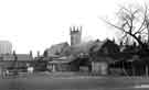 Rear of houses on Broomhall Street from Hanover Way showing (centre) St. Silas C.of E. Church