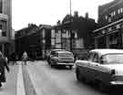 Reconstruction of Arundel Gate and Castle Square. Junction of High Street and Change Alley showing (right) The City Fuel Office