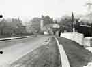 Reconstructed footpath over Oughtibridge Bridge, Station Lane showing (centre) the Cock Inn, Bridge Hill Reconstructed footpath over Oughtibridge Bridge, Station Lane showing (centre) the Cock Inn, Bridge Hill