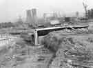 Construction of Tinsley subways, Sheffield Road showing (back) Tinsley Cooling Towers Construction of Tinsley subways, Sheffield Road showing (back) Tinsley Cooling Towers