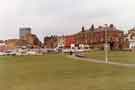 Car Park on Fitzwilliam Street from Devonshire Green showing (centre) Devonshire Street and (top left) University Arts Tower