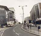 Angel Street showing (left) Sheffield Co-operative Society store and (right) the ABC Cinema