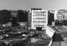 Site of George Senior and Sons Ltd. (later Ponds Forge Swimming Baths), junction of Sheaf Street and Pond Street showing (centre) Barclays Bank and (right) Commercial Street 
