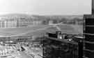 View: s44960 View from the Central Library showing (bottom left) Pond Street bus station, (bottom right) College of Technology and (top left) Park Hill Flats 
