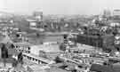 View: s44961 View from the Central Library showing (bottom right) Pond Street bus station, (centre right) City Council Housing department and (top right) Hyde Park Flats 