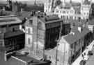 Nos 70-78, Surrey Street and rear of properties fronting Cadman Lane, viewed from roof of Central Library. No 78/80, Surrey Street, Sheffield Council of Social Service c.1960
